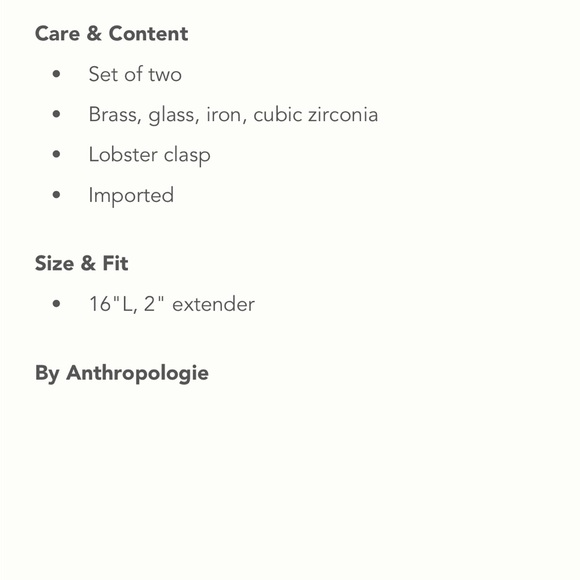 Anthropologie Pearl Drop Gold Chain Necklace - Picture 5 of 5